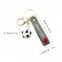 1個創意pvc模擬運動球形包包配件 - 黑與白 - 查看 3