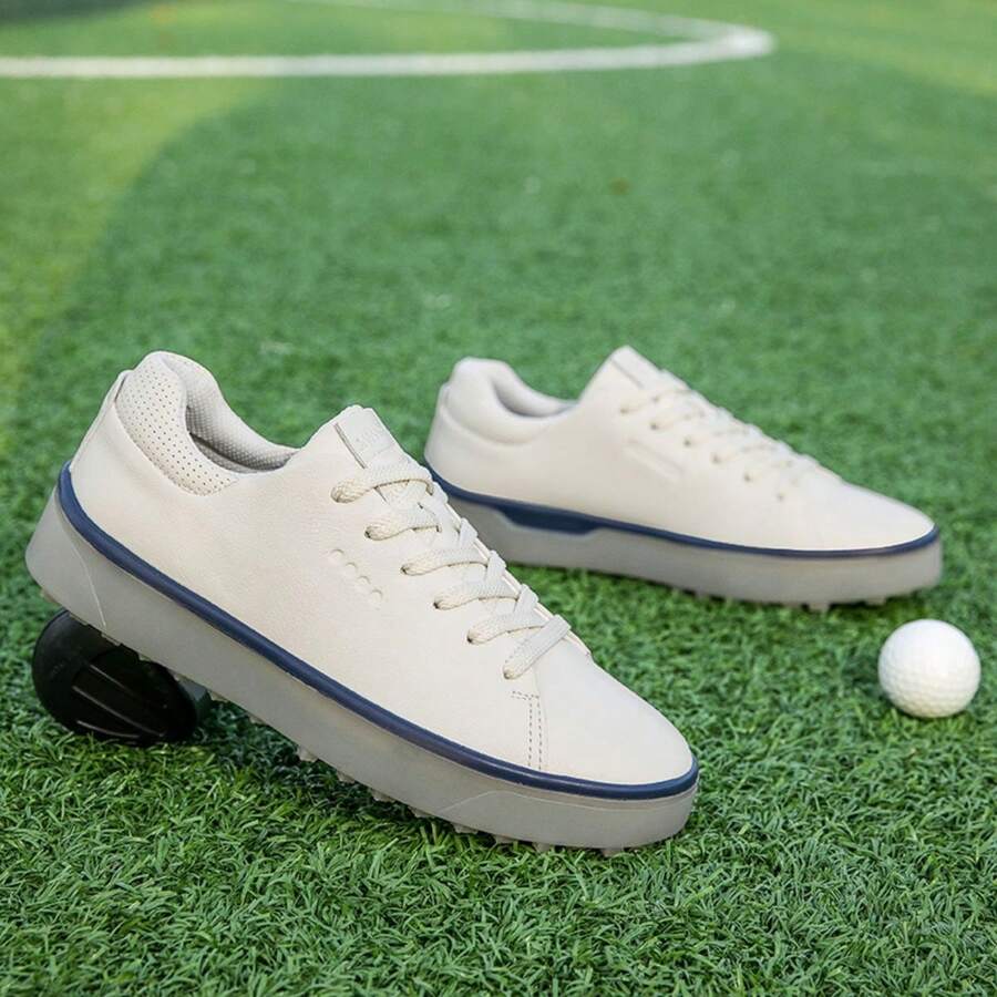 Unisex Professional Golf Sports Shoes - White - View 1