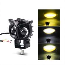 2 件装摩托车雾灯，摩托车 LED 大灯猫头鹰形状远近光 20W 4000LM 通用驾驶灯适用于 12V 24V 摩托车 ATV 卡车 Je-Ep SUV ATV 船电动自行车拖拉机 - 黑色 - 查看 5