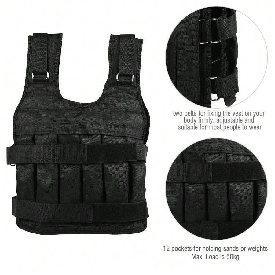 Weighted Vest, Weight Training Vest 50KG Sport Weighted Vest Workout Equipment Without Weights