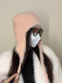 New Style Personalized Knitted Hat In Autumn & Winter, Warm & Lightweight Beanie With Earmuffs, Suitable For Daily Life, School And Outdoor Activities - Mint Green - View 2