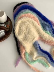 New Style Personalized Knitted Hat In Autumn & Winter, Warm & Lightweight Beanie With Earmuffs, Suitable For Daily Life, School And Outdoor Activities - Mint Green - View 9