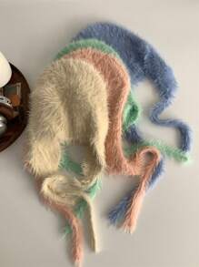 New Style Personalized Knitted Hat In Autumn & Winter, Warm & Lightweight Beanie With Earmuffs, Suitable For Daily Life, School And Outdoor Activities - Mint Green - View 7