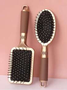 1入組便攜式彈性按摩梳子,具有梳齒,適用於放鬆和作為女友禮物 - 9.85in香檳色 - 查看 6