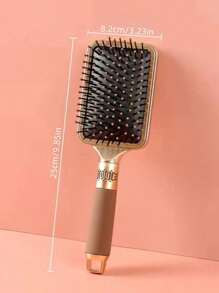 1入組便攜式彈性按摩梳子,具有梳齒,適用於放鬆和作為女友禮物 - 9.85in香檳色 - 查看 7