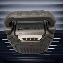 Altavoz Casero Inalámbrico Portátil Caja De Karaoke Con Volumen Alto Para Uso Al Aire Libre Y El Baile - Negro - Ver 6