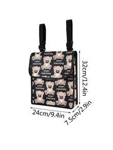 1入防水大容量自行車前袋,雨衣收納袋,3d自行車袋,電動車掛袋,多功能媽媽袋 - 黑色 - 查看 2