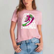 Women T-Shirts - 淺粉色 - 查看 2