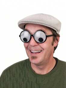 1pc Funny Rotating Eyeball Glasses Party Supplies - White - View 3