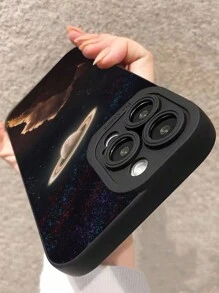 星球彩绘加厚防震手机壳，兼容苹果、华为、三星、小米、红米等品牌手机 - 彩色 - 查看 4