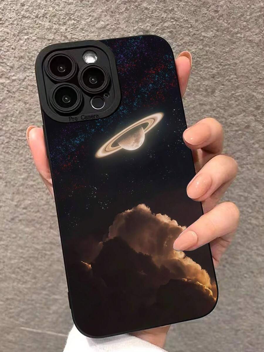 星球彩绘加厚防震手机壳,兼容苹果、华为、三星、小米、红米等品牌手机 - 彩色 - 查看 1