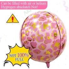 Printed Balloon, 22-Inch Leopard Pattern Aluminum Foil Helium Balloon For Baby Shower Birthday Party Decoration (4d Round) - Pink Leopard Print - View 4