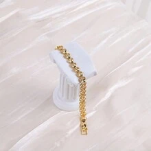 22k鍍金不褪色的時尚印花多股手鍊,優雅百搭 - 006 - 查看 1