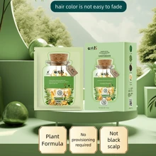 10包/盒草本泡泡染髮膏,長效保色,深度滋養,2合1洗染功能 - 棕色 - 查看 4