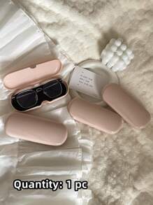 XIANG YU Estuche de gafas de unicolor estilo "Creamy/Monet", nuevo diseño moderno y sencillo, conveniente y portátil con función impermeable y a prueba de polvo (tamaño pequeño, hecho de material plástico) Accesorios de gafas para mujeres - Multicolor - Ver 10