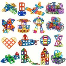 35 piezas/65 piezas Grandes bloques de construcción magnéticos para niños, Set de diseñador de imanes DIY en caja de regalo (color aleatorio) - Gran regalo para vacaciones