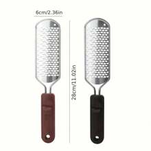 1 Peça Lixa de Aço Inoxidável de 28cm*6cm para Pedicure, Raspador de Calcanhar, Lima de Pés e Removedor de Calos para Os Pés, Escova de Pés para Pele Morta - Presentes de Natal e Ação de Graças para Família e Amigos