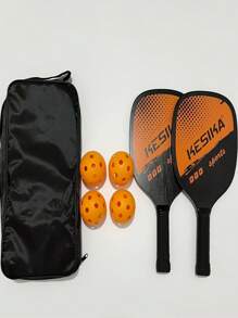 Durable Pickleball Paddle Set With 4 Balls And Carrying Bag - Perfect For Beginners And Pros Alike - Red - View 6