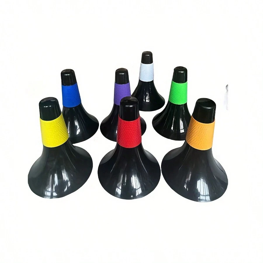 12pcs Agility Training Cones, 9 Inch Flexible Marking Cones With Carrying Bag, Plastic Sport Cones For Football, Basketball, Speed Training, 6 Colors - Multicolor - View 1