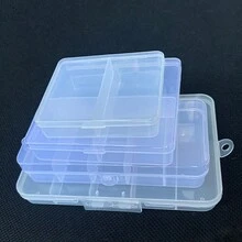 1pc Fishing Tackle Storage Box With 2/4/5 Compartments, Pp Material Dust-Proof Flip Lid Transparent Organizer Container - Clear - View 5