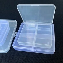 1pc Fishing Tackle Storage Box With 2/4/5 Compartments, Pp Material Dust-Proof Flip Lid Transparent Organizer Container - Clear - View 6