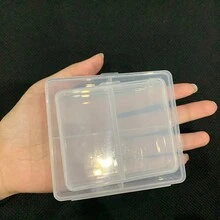 1pc Fishing Tackle Storage Box With 2/4/5 Compartments, Pp Material Dust-Proof Flip Lid Transparent Organizer Container - Clear - View 3