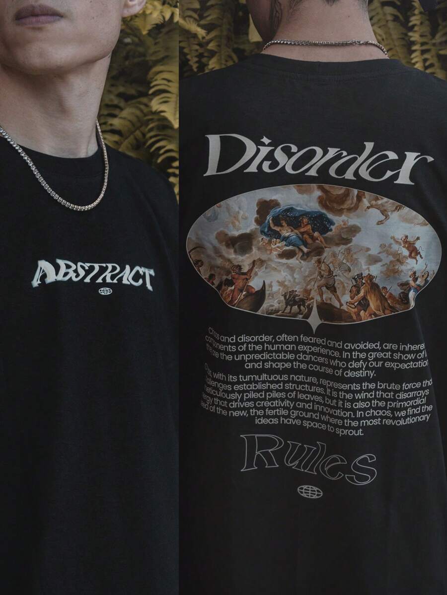 Men T-Shirts - 黑色 - 查看 1