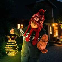 Solar-Powered Pineapple Shaped Iron Lantern Led Copper Wire String Light Outdoor Waterproof Garden Decor Hanging Lamp - Green - View 3