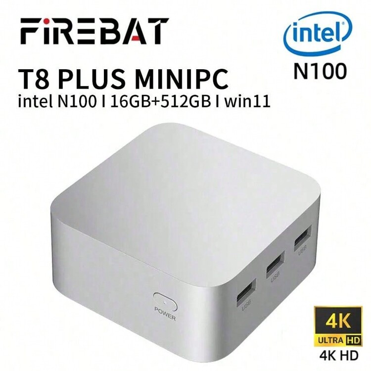 FIREBAT T8PLUS N100 メモリ16GB ストレージ512GB FIREBAT T8 PLUS Mini PC, Intel N100 4 Cores Max 3.4GHz, 16GB