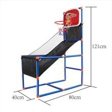 家庭籃球架,可調節高度和折疊式龍門框,適用於兒童室內外射擊練習,互動和跳躍運動設備 - 杏色 - 查看 5