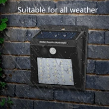 1pc/4pcs Outdoor Solar Wall Light, Wireless Led Ip65 Waterproof Solar Security Light With Motion Sensor For Front Door, Backyard, Garage, Deck, Outdoor Garden Lighting For Pathway, Yard, Patio - White - View 3