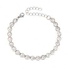 1 件時尚不鏽鋼翼鍊細節手鍊適合女士日常佩戴 - 1件不銹鋼翅膀鏈條手鍊 - 查看 10