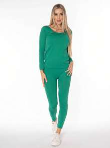 Conjunto Térmico Multiusos Liso Dama - Verde - Ver 1