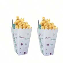 Hộp đựng bỏng ngô hình nàng tiên cá 12 chiếc/gói, thích hợp cho tiệc sinh nhật, trang trí họp mặt gia đình và hộp đựng đồ ăn nhẹ, Giáng sinh - Nhiều màu - Xem 4