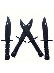 1pc M9 Plastic Training Knife For Fans And Outdoor Activities - Black - View 1