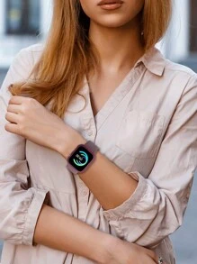 St.siabe 3-in-1 bevat een polsband, hoesje en film voor vrouwen en mannen. Ik Fashion Classic Monochrome Siliconen Horloge Breng Compatibel Met Apple Watch Band 38mm 40mm 41mm 45mm 44mm 42mm 49mm Riem, Zacht, Comfortabel en Ademend Vervangende Band Met Apple Watch Ultra Serie S10/9/SE/8/7/6/5/4/3/2/1 Armband Accessoires Correa