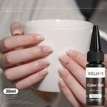 XEIJAYI 1pc 30ml Gel Nail Polish New Pop Protein Color For Winter Christmas Nail Polish Gel Nail Salon - White - View 3
