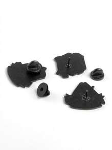 3pcs/Set Creative Brooches Combination Book, Jeans, Badge, Dice Design For Jackets Cute - Multicolor - View 2