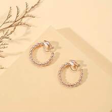 Yanxyad Simple Minimalist Hoop Ear Clip Fake Piercing Ear Jewelry Accessories For Women Girls Daily Wear