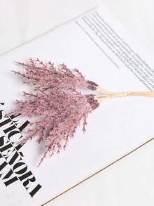 1入組粉色霜枝花束模擬乾花婚禮花束花卉裝飾diy手工藝品派對用品家居裝飾配件 - 玫紅色 - 查看 3