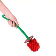 1入組巨大的櫻桃馬桶刷和架設,櫻桃和蘋果的形狀,用於家庭清潔 - 紅色 - 查看 3