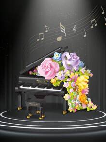 1 盒鋼琴形迷你顆粒積木玩具,高難度腦筋急轉彎,情人節和生日禮物 - 彩色 - 查看 4