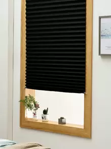 ستارة مطوية باللون الأسود بالحلقات من دون حفر، سهلة القص والتركيب، غطاء نافذة مؤقت للظل، ورقة سادة أسود للتقليل من الضوء المناسبة لغرفة النوم وغرفة المعيشة والمكتب والحمام، حجم الستارة السوداء والرمادية هو ٩٠سم * ١٨٠سم و٦٠سم * ١٥٠سم (ستارة مؤقتة واحدة للتحكم في الضوء)