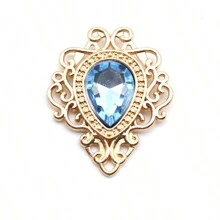 10pcs Gold Color Baroque Style Alloy Vintage Hollow Out Lace Pendant For Diy Jewelry Making, Handmade Bracelet Necklace Earring Hair Accessories, Bridal Wedding Dress Shoes Bag Decoration, Floral Arrangements, Invitation Card Gift Box Decoration - 10pcs - View 11