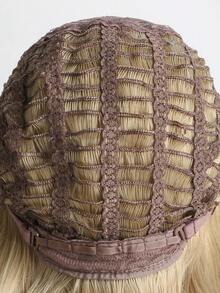 26 吋女用合成纖維合成髮片,自然漸變淺金色,中心部分,適合日常佩戴、萬聖節、化裝舞會服裝 - 漸層 - 查看 7