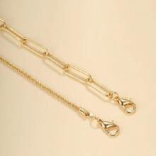 2 件/套女士时尚百搭简约手链套装带闪亮链条 - 鏈條 - 查看 1