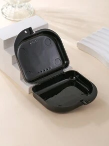 A Simple Oral Dental Product With Holes For Small Tooth Boxes, Denture Boxes, Denture Boxes, Retainers, Small Tooth Boxes - Black - View 2