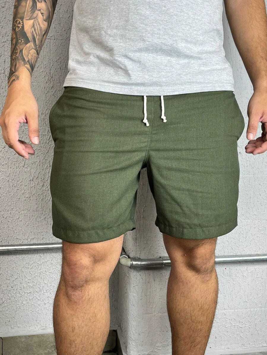 Men Shorts - 軍綠色 - 查看 1