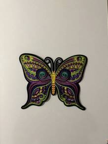 1 pieza Parche Bordado Termoadhesivo Para Ropa Con Diseño de Mariposa - Multicolor - Ver 1