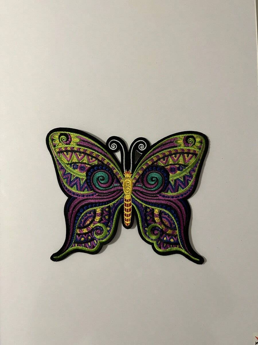 1 pieza Parche Bordado Termoadhesivo Para Ropa Con Diseño de Mariposa - Multicolor - Ver 1